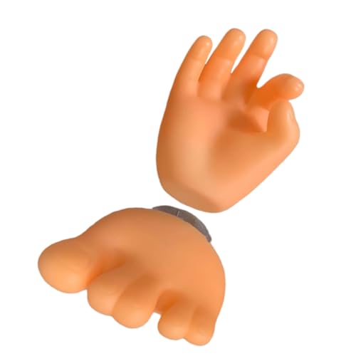 ibasenice Porte-Brosse à Dents Mural en Vinyle Beige, Support Stable et Adorable de Doigt et Orteil, 2 Pièces pour Rangement Pratique à Domicile ou Hôtel