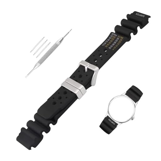 Topuly Pulseira de relógio de borracha de 24 mm compatível com Citizen Hyper Aqualand Duplex Promaster Pulseira de silicone masculina de substituição para homens e mulheres, azul