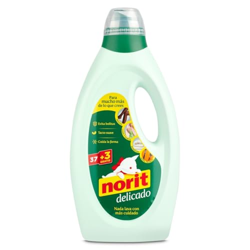 NORIT detergente máquina líquido delicado botella 37 lv