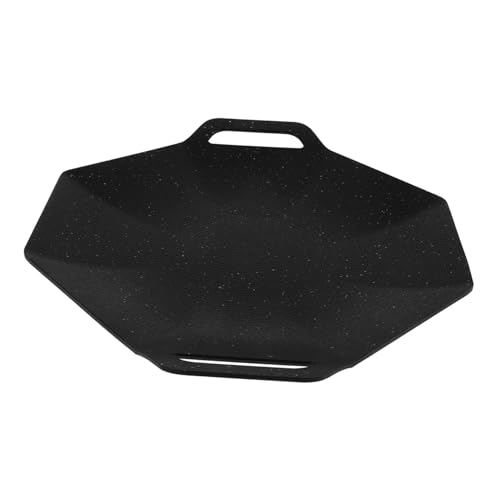 HONITANO Bandeja Parrilla Portátil de Acero Inoxidable Sartén Grill Antiadherente Octogonal para Barbacoa al Aire Resistente Calentamiento Uniforme para Camping y Asar