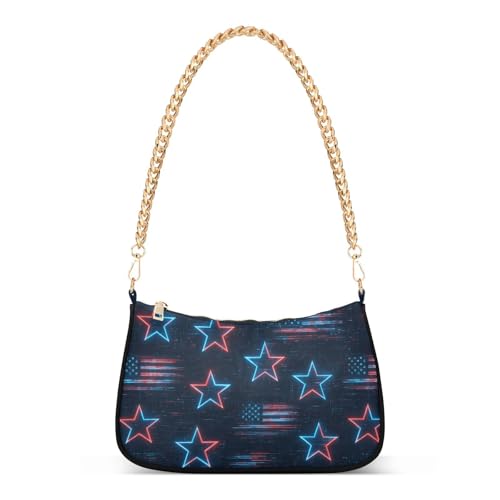 Sac à main GuoChe motif étoiles cyberpunk avec chaîne métallique robuste