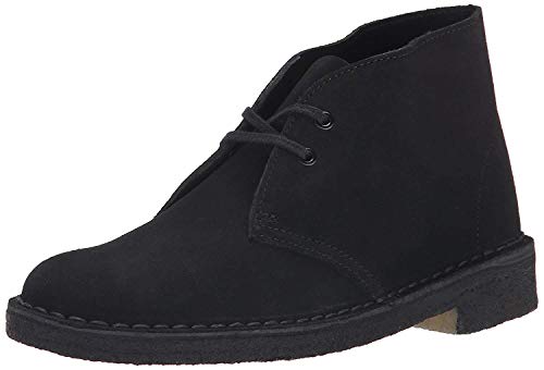 Image of Clarks Men's DESERT BOOT Boot, black suede, 105 M US