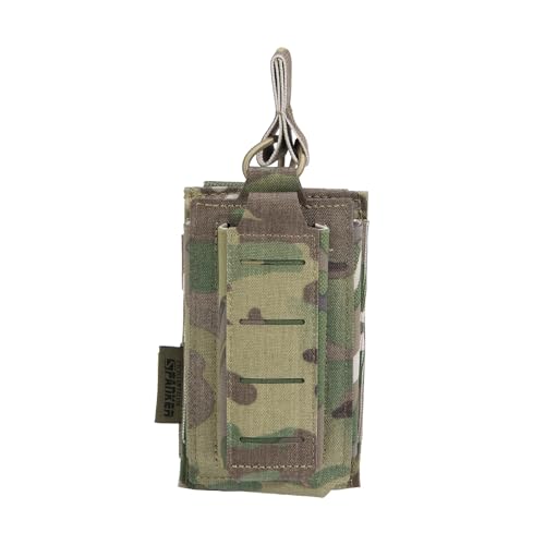 ANSNOW Molle Rifle Mag Pouches and Magazine Pouches for M4 M14 M16 Ak Ar Elastic Adjustable Nylon Magazine Pouch/Single, Multicam