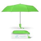 ViddVoom Mini Banana Umbrella - Fun Folding Travel Umbrella with Quirky Banana Handle for Rainy Days (Green)