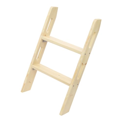 29" Solid Wood Bed Ladder,Universal Loft Step Ladder, 220 LBS Load Bearing | 2-Steps Loft Bed Ladder, Space Efficient Design, for Dormitories, Bunkhouses, RV, Travel Trailers, Campers, Loft