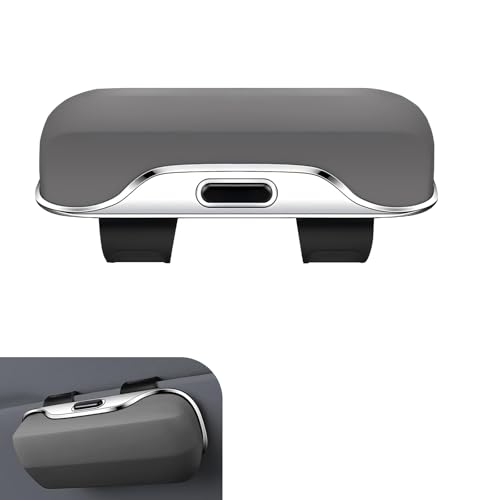 ekurfos - Soporte para anteojos de sol para visera de coche, carcasa de protección ABS antiarañazos, caja de almacenamiento abierta multifunción con una sola presión, accesorio organizador para la