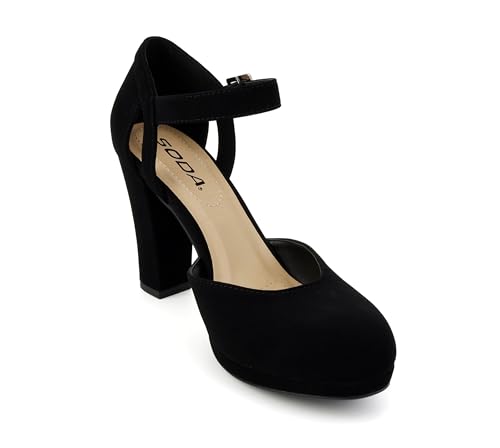 Image of Soda inchAyden inch ~ Women Mary Jane Ankle Strap Cushion High Heel Pump Shoe