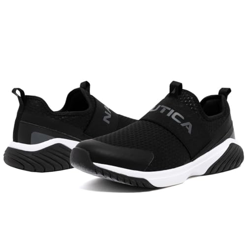 Image of Nautica Men's Slip-On Sneakers - Casual Fashion Shoes for Walking, in Medium & Wide Widths