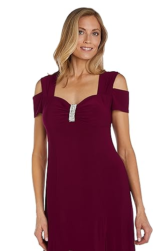 R&M Richards Womens Embellished Sweetheart Neck Evening Dress2