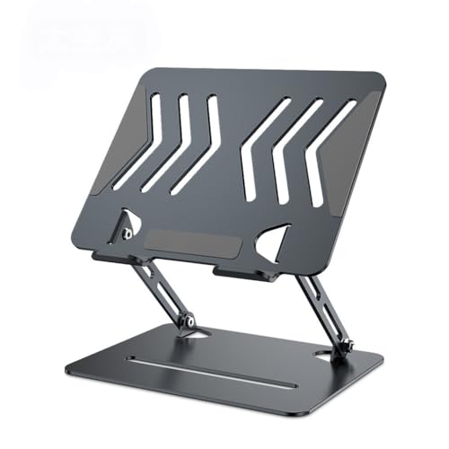 Support d'ordinateur portable pliable en noir pour un design épuré