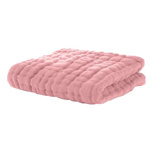 Débarbouillettes bébé coton absorbantes 30cm rose clair