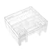 Jutagoss AAA/AA/C/D Battery Storage Organizer Box Battery Storage Case Holder Organizer PL-B002 Transparent 1Pcs