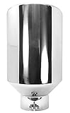 RP Remarkable Power, 5' Inlet 10' Outlet 18' Long Stainless Steel Rolled Edge Diesel Exhaust Tip EXT39