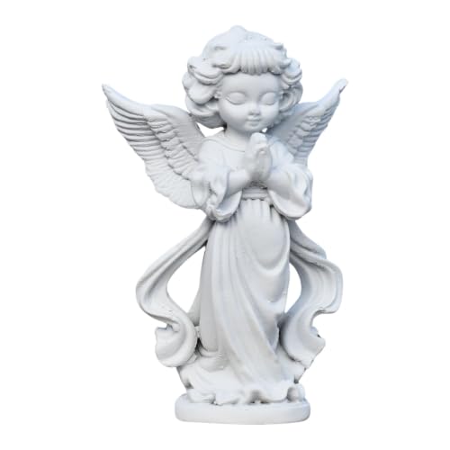 Image of Saugat Traders White Praying Angel Statue for Home Decor Bedroom, Living Room Figurine Decorative Showpiece Sculpture Gifting Housewarming, Christmas, Birthday Gift