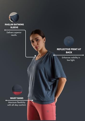 Image of Women UPF Sun Protection Eco Friendly Yoga Top with Batwing Sleeve