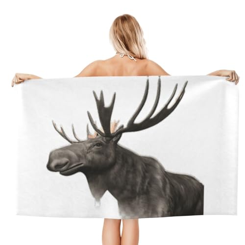 Serviette de bain microfibre élan 81x132 cm absorbante douche