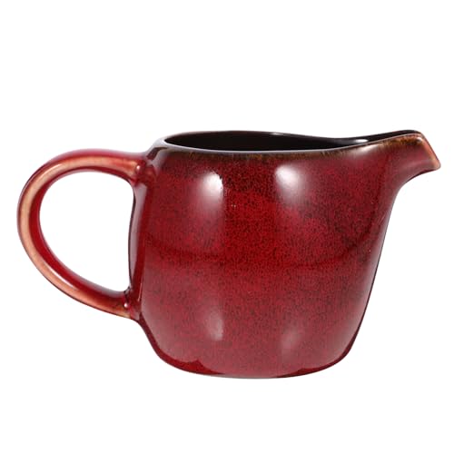 OUNONA Ceramic Sauce Pitcher with Handle Reusable for Coffee Tea Elegant Design for Cream Milk Serving for Home Use Gradient