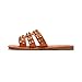 Cape Robbin Women's Gold Spike Studded Slide Sandals - Open Toe Slip On Lightweight Comfort for Beach Pool (Amisha) - Orange Size 10