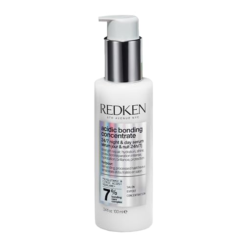 Redken Acidic Bonding Concentrate 24/7 Night And Day Hair Serum,Bond Repair For Damaged Hair, Formulated With Citric Acid, 100ml