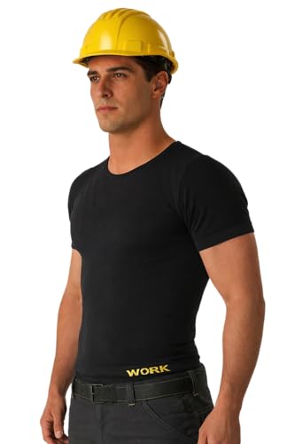 NOLOGO KATIACALZE Camiseta Termica Hombre Manga Corta Work   Ropa de Trabajo Sin Costuras ni Etiquetas, Camiseta Interior Termica Hombre, Cómoda, Transpirable   Made In Italy