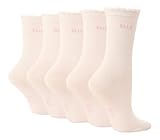 Elle Mädchen Socken, unifarben (5-er Pack) (EUR 26-31) (Weiß)
