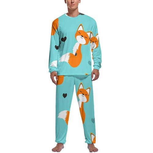 Pyjama homme renard de dessin animé avec haut et bas
