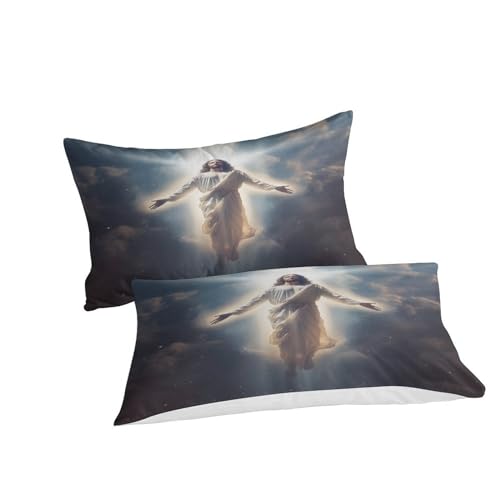 Parure de lit Jésus 140x200cm impression 3D qualité premium - 3