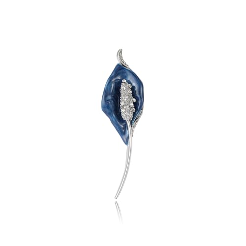Image of Calla Lily Brooch for Women Enamel Calla Lily Lapel Pins Jewelry Gifts for Mom Wife Elegant Dress Accessories
