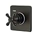 Kingston Brass KS3040BX Three-Way Diverter Valve with Trim Kit, Matte Black