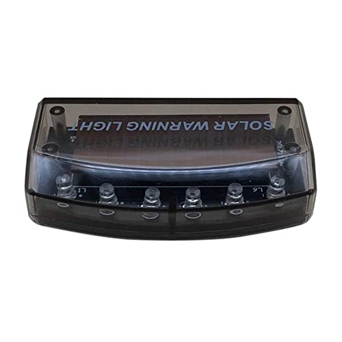 Image of Car Fake Dummy Alarm Led Light Blue 6 LED Warning Light Solar Power Simulated Security Anti-Theft Flashing Light Car Burglar Alarm Light
