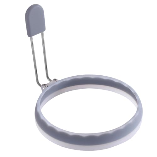 目玉焼き用シリコンエッグリング、ラウンドエッグクッカーリング - 目玉焼き用シリコンエッグサークル 4 インチ | 卵型リングシェイパー揚げサニーポーチドエッグパンケーキ朝食サンドイッチエッグマクマフィン用