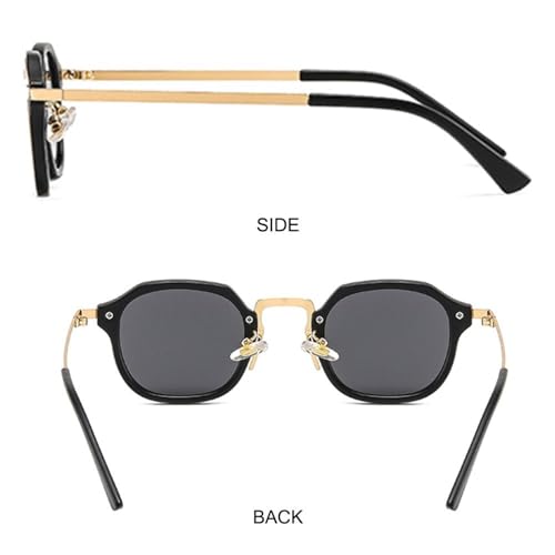 Lunettes de soleil rétro de style punk avec structure métallique robuste - 4