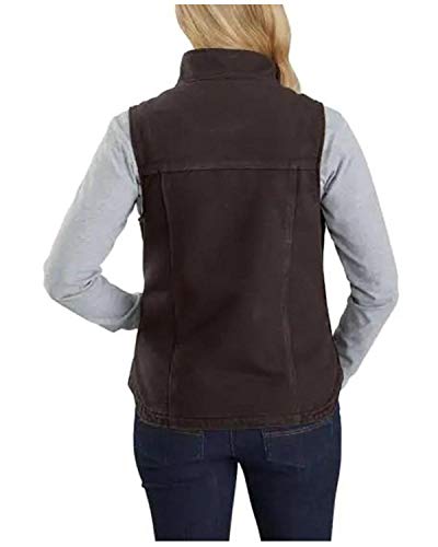 Carhartt Women's Relaxed Fit Washed Duck Sherpa-Lined Mock-Neck Vest2