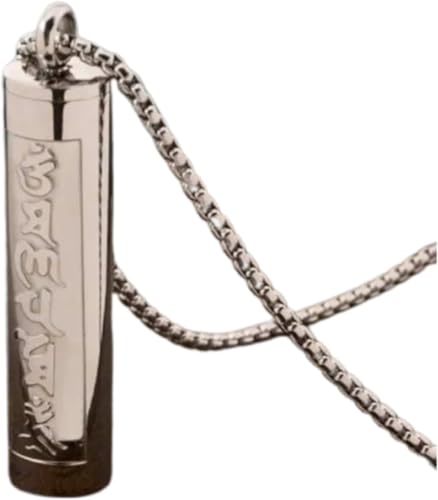 Collier Mani Padme Hum pour homme amulette bouddhiste spirituelle et chaîne unisexe