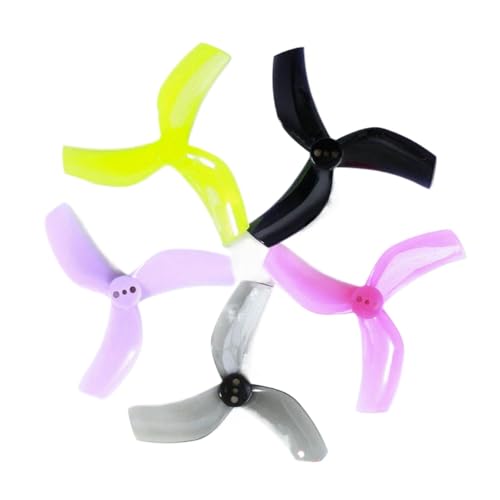 12ペアD63 63mm 2.5インチ1.5mm 3つの穴3 RC FPVレーシングフリースタイルのつまずいシネフープドローンと互換性のあるプロペラ(12 pairs Mix color)