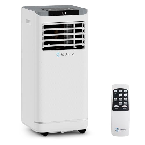 10,000 BTU Portable Air Conditioners for 450 Sq.Ft, 4-in-1 Room Air Conditioner with Cooling, Heating, Dehumidifier, Fan, Remote, Sleep Mode, Child Lock, 24H Timer, Self-Evaporating Portable AC Unit