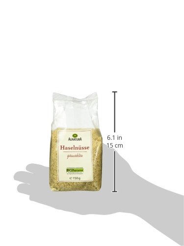 Alnatura Bio Haselnüsse, geröstet und gemahlen, 4er Pack (4 x 150 g)