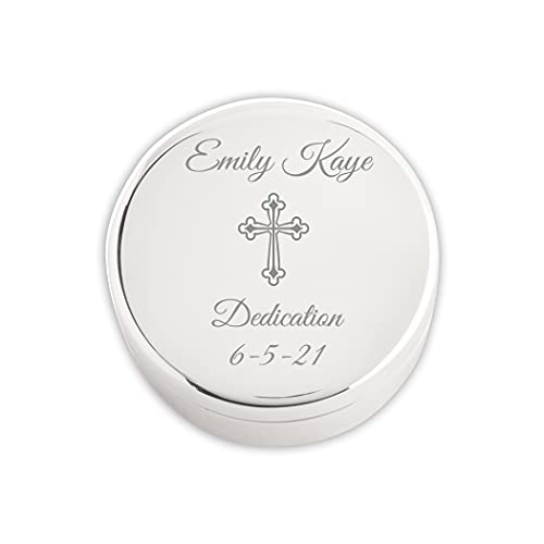 Image of Cherished Moments Personalized Baby Dedication Round Jewelry Box