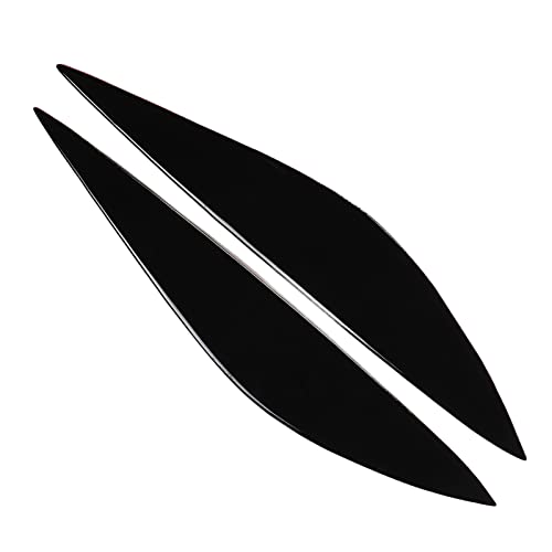 Fydun 2Pcs Car Front Headlight Eyebrow Glossy Black Trim Soft Plastic Car Stickers Decal Trim Replacement For Benz W204 Pre‑Facelift 2008‑2011 #TOP8