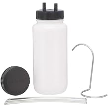 Mityvac MVA6005 Fluid Evacuating and Dispensing Reservoir Kit, 16oz Capacity, 1/4" ID x 6" L Pick-up Tube, Removable Hanging Hook, Used with Hand Vacuum/Pressure Pumps, Collect/Dispense Large Volumes