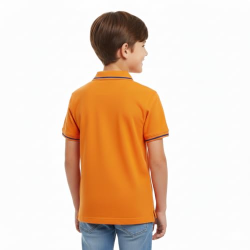 Image of Cloth Theory Boy's Regular Fit Solid Polo T-Shirt for Boys