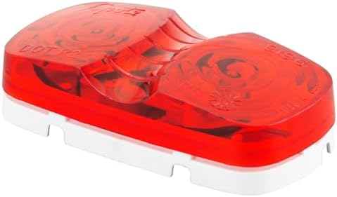 Grote 46792-5 Red Two-Bulb Square-Corner Clearance Marker Light (Duramold) image 4