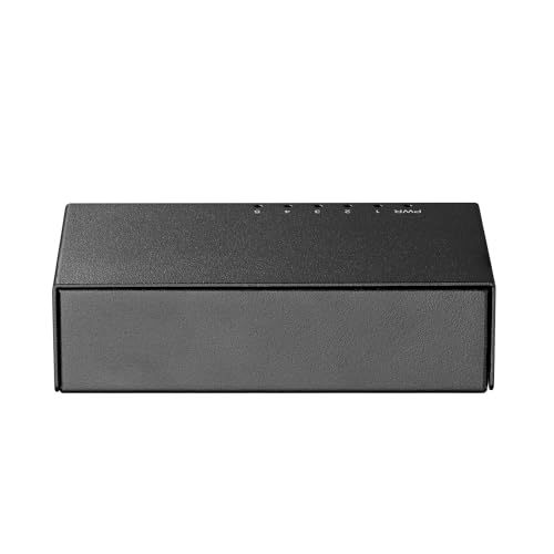 Image of Binardat 5 Port Gigabit Ethernet Switch, 5 Ports 100 /1000Mbps, Mini Size Metal Case Unmanaged Desktop|Wallmount Plug and Play