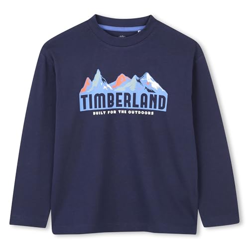 Timberland T60537 Camiseta para niño, Azul índigo, 4 años