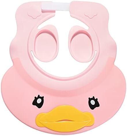 Baby Shower Cap Kids Shampoo Visor hat Toddler wash Bath Shield,Prevents Water from Pooling in Eyes and Ears Protector Children Face (Pink)