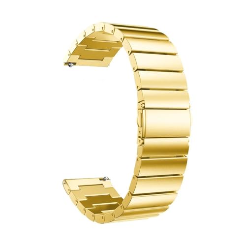 [X] 18mm 20mm 22mm voh Xgbv Fit For Samsung S3 Galaxy Watch3 41mm 45mm XeXX`[ pX}[gEHb` N uXbg(Gold,18mm)