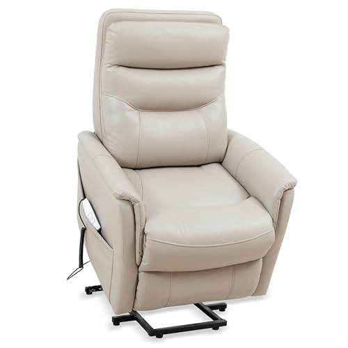 Sillón reclinable eléctrico crema con respaldo articulado miniatura 5