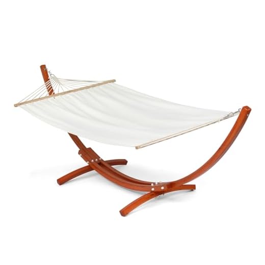 ONCLOUD Hammock Wood Arc Stand with Double Hammock (10.5 ft)