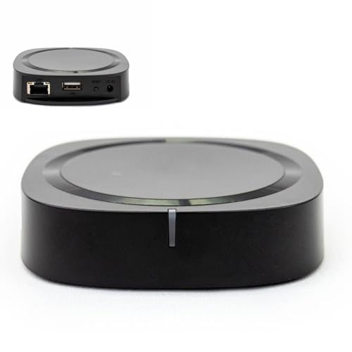 Transmisor de red de música USB, dispositivo de reproducción multimedia con puerto USB y llave de reinicio, compatible con múltiples formatos de audio, tamaño compacto, para unidad flash USB/compartir