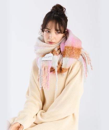 チェックワイドマフラーの商品画像